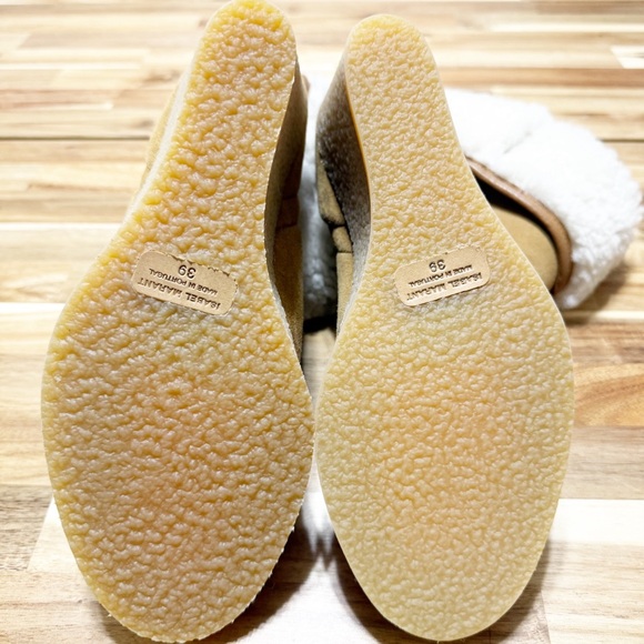 Isabel Marant Totam Shearling Fur Wedge Tan Heeled Slip On Winter Boots Size 39 - Picture 6 of 11